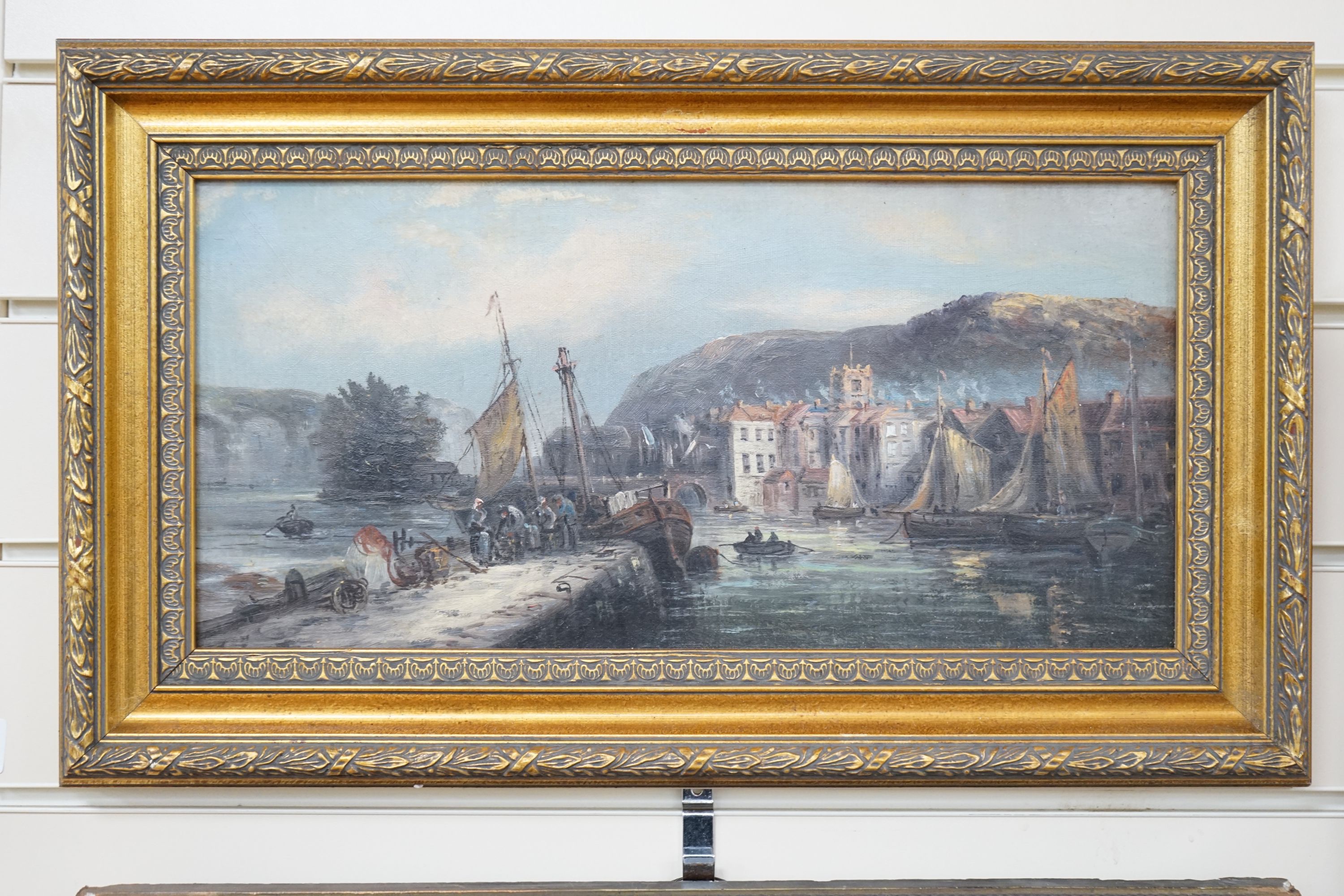 D. Pierson, oil on panel, A Surrey Lane, signed verso and dated '09, 24 x 34cm and a oil on canvas of Whitby Harbour, 19 x 39cm